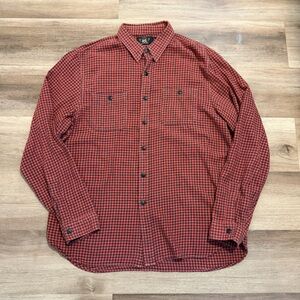 RRL Ralph Lauren Flannel Shirt Red Black Plaid Men’s XL
Double RL EUC